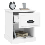 Bedside Cabinet White 39x39x47.5 cm Engineered Wood - 45-Degree Angle