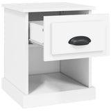 Bedside Cabinet White 39x39x47.5 cm Engineered Wood - Rear View