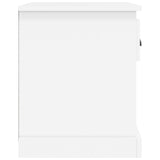 Bedside Cabinet White 39x39x47.5 cm Engineered Wood - Low Angle