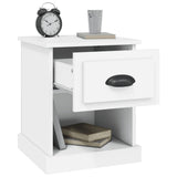 Bedside Cabinets 2 pcs White 39x39x47.5 cm Engineered Wood - Rear View