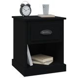 Bedside Cabinet Black 39x39x47.5 cm Engineered Wood - Top-Down View