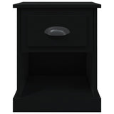 Bedside Cabinet Black 39x39x47.5 cm Engineered Wood - Close-Up Angle