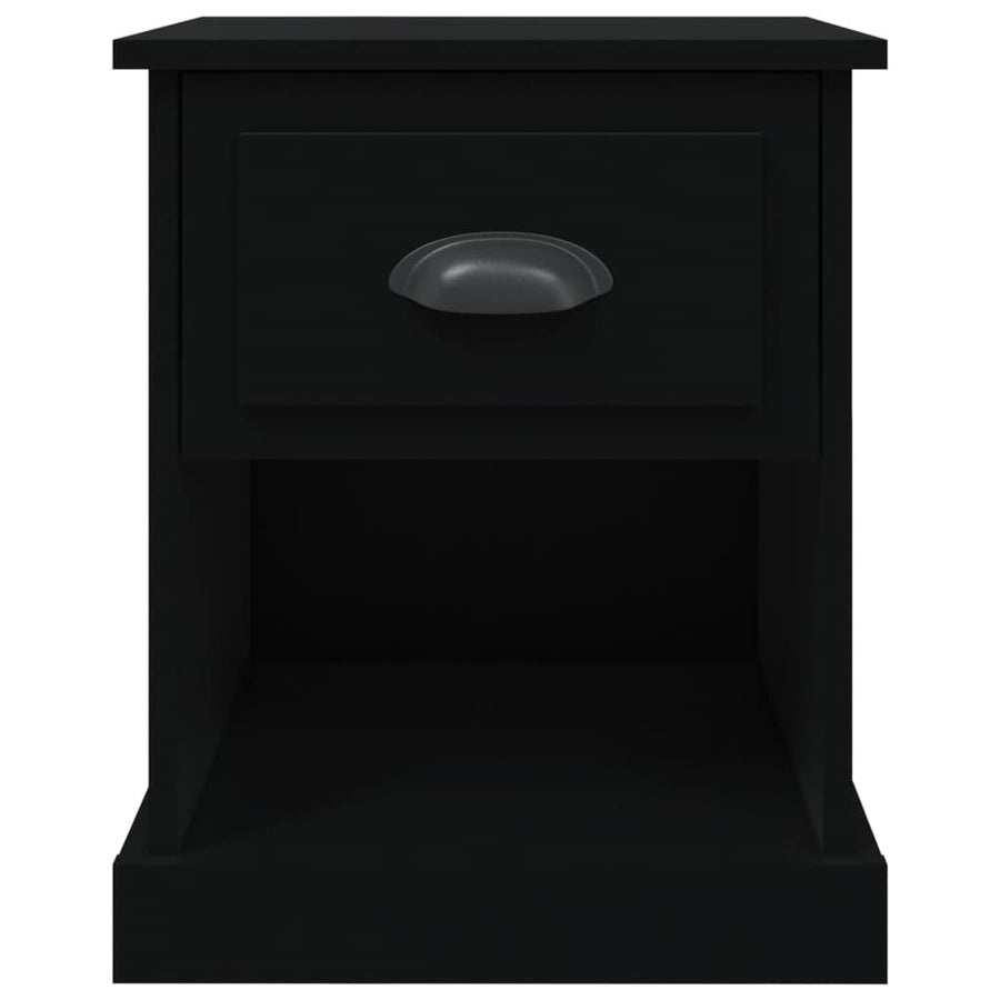 Bedside Cabinet Black 39x39x47.5 cm Engineered Wood