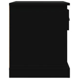 Bedside Cabinet Black 39x39x47.5 cm Engineered Wood - Low Angle