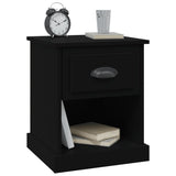Bedside Cabinets 2 pcs Black 39x39x47.5 cm Engineered Wood - 45-Degree Angle