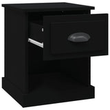 Bedside Cabinets 2 pcs Black 39x39x47.5 cm Engineered Wood - Close-Up Angle
