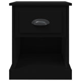 Bedside Cabinets 2 pcs Black 39x39x47.5 cm Engineered Wood - Low Angle