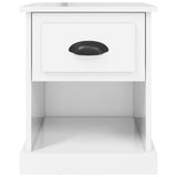 Bedside Cabinet High Gloss White 39x39x47.5 cm Engineered Wood - Close-Up Angle
