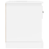 Bedside Cabinet High Gloss White 39x39x47.5 cm Engineered Wood - Low Angle