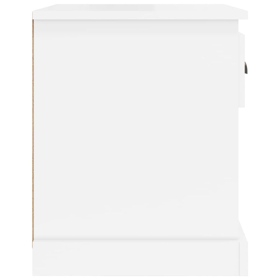 Bedside Cabinet High Gloss White 39x39x47.5 cm Engineered Wood