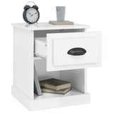 Bedside Cabinets 2 pcs High Gloss White 39x39x47.5 cm Engineered Wood - Rear View