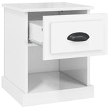 Bedside Cabinets 2 pcs High Gloss White 39x39x47.5 cm Engineered Wood - Close-Up Angle