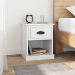 Bedside Cabinets 2 pcs High Gloss White 39x39x47.5 cm