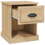 Bedside Cabinet Sonoma Oak 39x39x47.5 cm Engineered Wood - Rear View