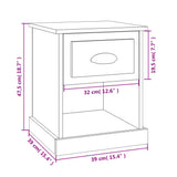 Bedside Cabinet Sonoma Oak 39x39x47.5 cm Engineered Wood