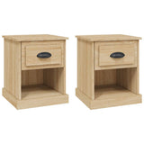 Bedside Cabinets 2 pcs Sonoma Oak 39x39x47.5 cm Engineered Wood - Front View