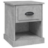 Bedside Cabinet Concrete Grey 39x39x47.5 cm Engineered Wood - Front View