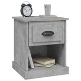 Bedside Cabinet Concrete Grey 39x39x47.5 cm Engineered Wood - Top-Down View