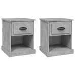 Bedside Cabinets 2 pcs Concrete Grey 39x39x47.5 cm Engineered Wood