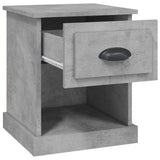 Bedside Cabinets 2 pcs Concrete Grey 39x39x47.5 cm Engineered Wood - Close-Up Angle