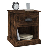 Bedside Cabinets 2 pcs Smoked Oak 39x39x47.5 cm Engineered Wood - 45-Degree Angle