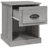 Bedside Cabinets 2 pcs Grey Sonoma 39x39x47.5 cm Engineered Wood - Close-Up Angle