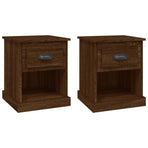 Bedside Cabinets 2 pcs Brown Oak 39x39x47.5 cm Engineered Wood