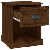 Bedside Cabinets 2 pcs Brown Oak 39x39x47.5 cm Engineered Wood - Close-Up Angle