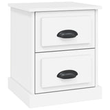 Bedside Cabinet White 39x39x47.5 cm Engineered Wood - Front View