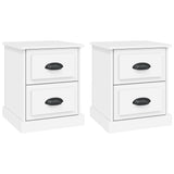 Bedside Cabinets 2 pcs White 39x39x47.5 cm Engineered Wood