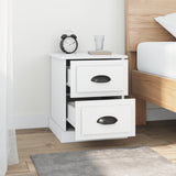 Bedside Cabinets 2 pcs White 39x39x47.5 cm Engineered Wood - Top-Down View