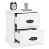 Bedside Cabinets 2 pcs White 39x39x47.5 cm Engineered Wood - Rear View