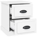 Bedside Cabinets 2 pcs White 39x39x47.5 cm Engineered Wood - Close-Up Angle