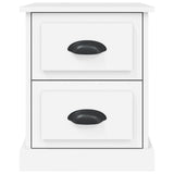 Bedside Cabinets 2 pcs White 39x39x47.5 cm Engineered Wood - Low Angle