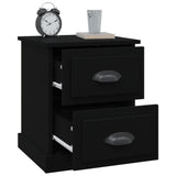 Bedside Cabinet Black 39x39x47.5 cm Engineered Wood