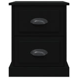 Bedside Cabinet Black 39x39x47.5 cm Engineered Wood