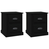 Bedside Cabinets 2 pcs Black 39x39x47.5 cm Engineered Wood