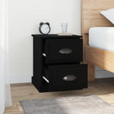 Bedside Cabinets 2 pcs Black 39x39x47.5 cm Engineered Wood - Top-Down View