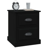 Bedside Cabinets 2 pcs Black 39x39x47.5 cm Engineered Wood - 45-Degree Angle