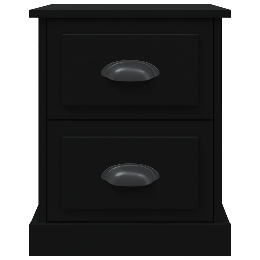 Bedside Cabinets 2 pcs Black 39x39x47.5 cm Engineered Wood