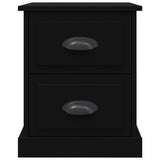Bedside Cabinets 2 pcs Black 39x39x47.5 cm Engineered Wood - Low Angle