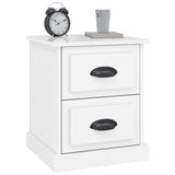 Bedside Cabinet High Gloss White 39x39x47.5 cm Engineered Wood - Top-Down View