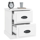 Bedside Cabinet High Gloss White 39x39x47.5 cm Engineered Wood - 45-Degree Angle