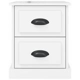 Bedside Cabinet High Gloss White 39x39x47.5 cm Engineered Wood - Close-Up Angle
