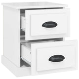 Bedside Cabinets 2 pcs High Gloss White 39x39x47.5 cm Engineered Wood - Close-Up Angle