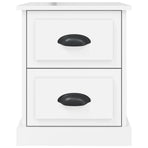 Bedside Cabinets 2 pcs High Gloss White 39x39x47.5 cm Engineered Wood