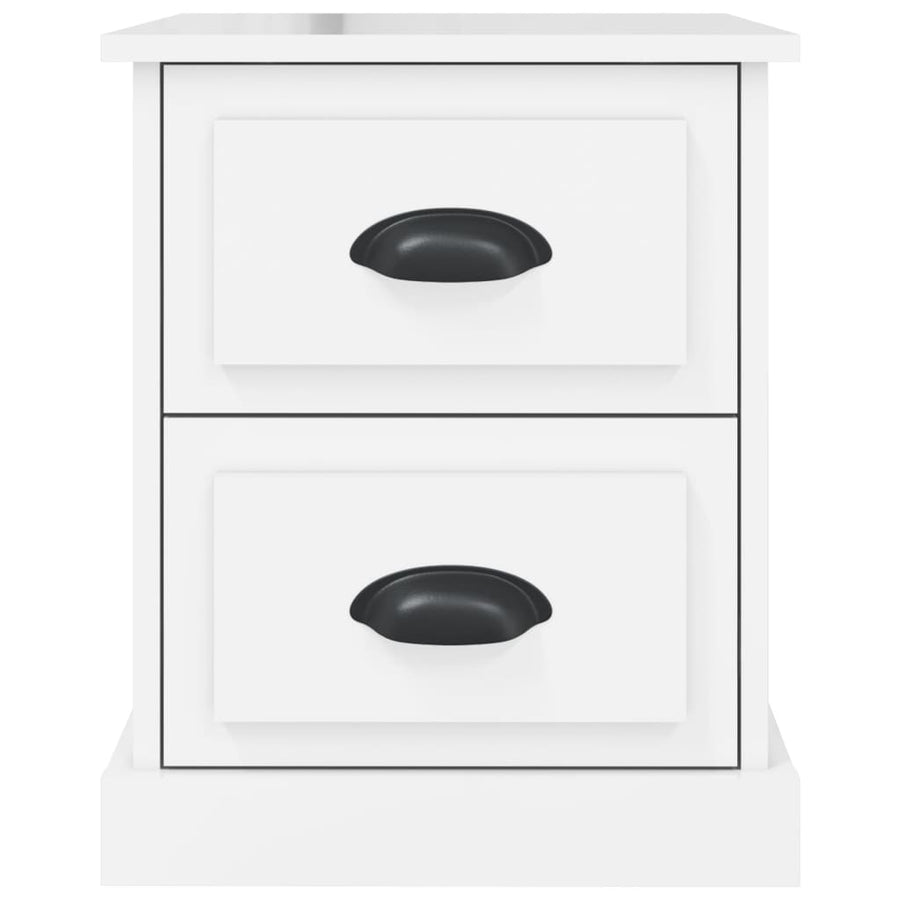 Bedside Cabinets 2 pcs High Gloss White 39x39x47.5 cm Engineered Wood
