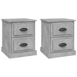 Bedside Cabinets 2 pcs Concrete Grey 39x39x47.5 cm Engineered Wood