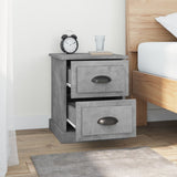 Bedside Cabinets 2 pcs Concrete Grey 39x39x47.5 cm Engineered Wood - Top-Down View