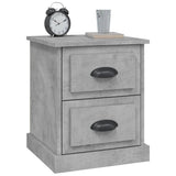 Bedside Cabinets 2 pcs Concrete Grey 39x39x47.5 cm Engineered Wood - 45-Degree Angle